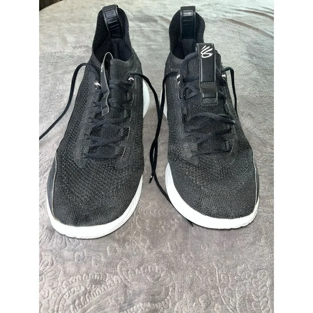 Under Armour Curry 8 Flow Black White 3024785 010 Shoe Mens 10- Womens 12